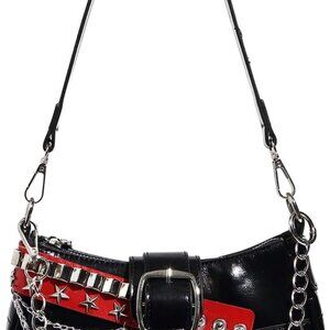 Women's Y2k Star Embroidery Shoulder Bag Mini Chain Hobo Handbag Purses